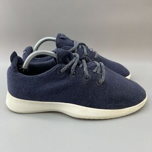 Allbirds Wool Runners Women Size‎ 7 Shoes Blue White Athletic Sneakers 0718 NV1